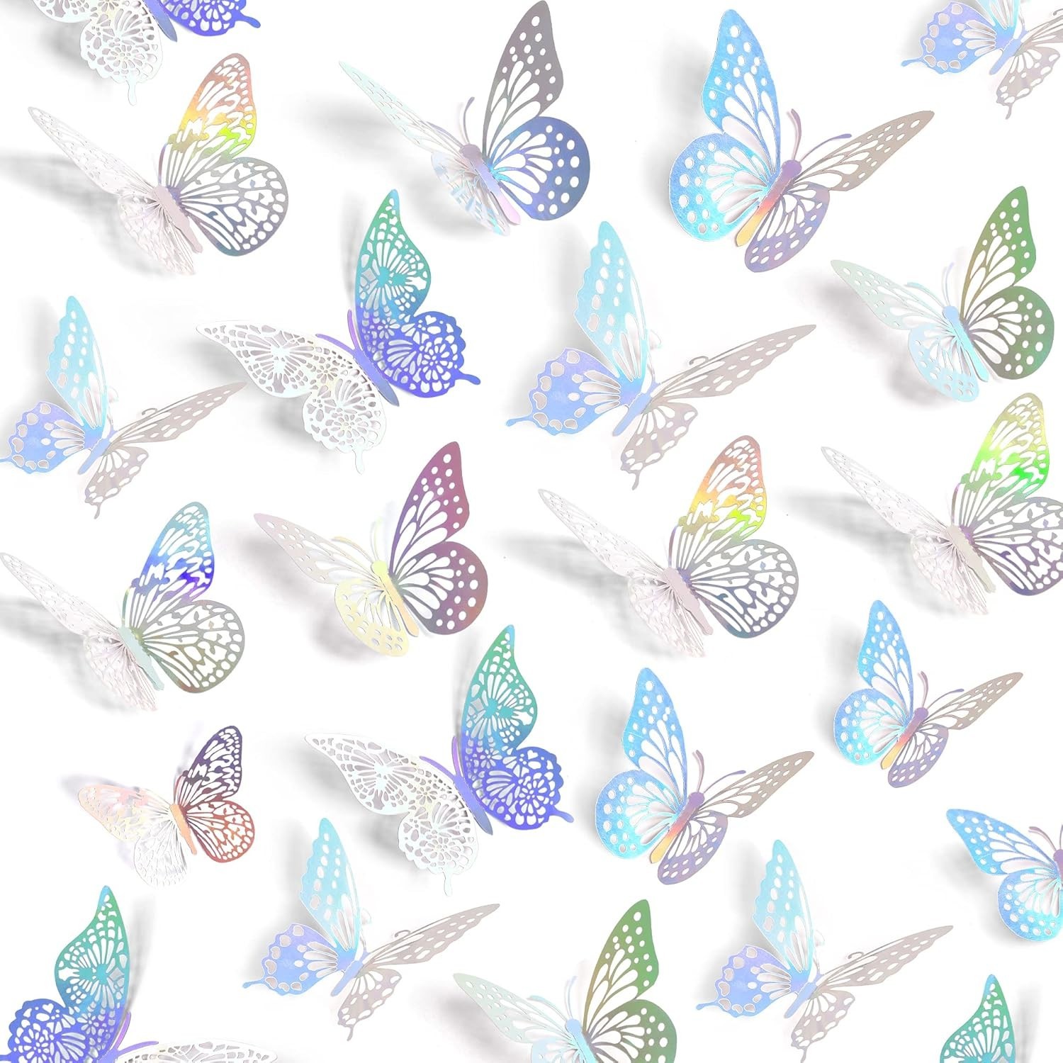 Art Deco 48 Pcs Butterfly Wall Decor – Reusable 3D Stickers for Lively Spaces
