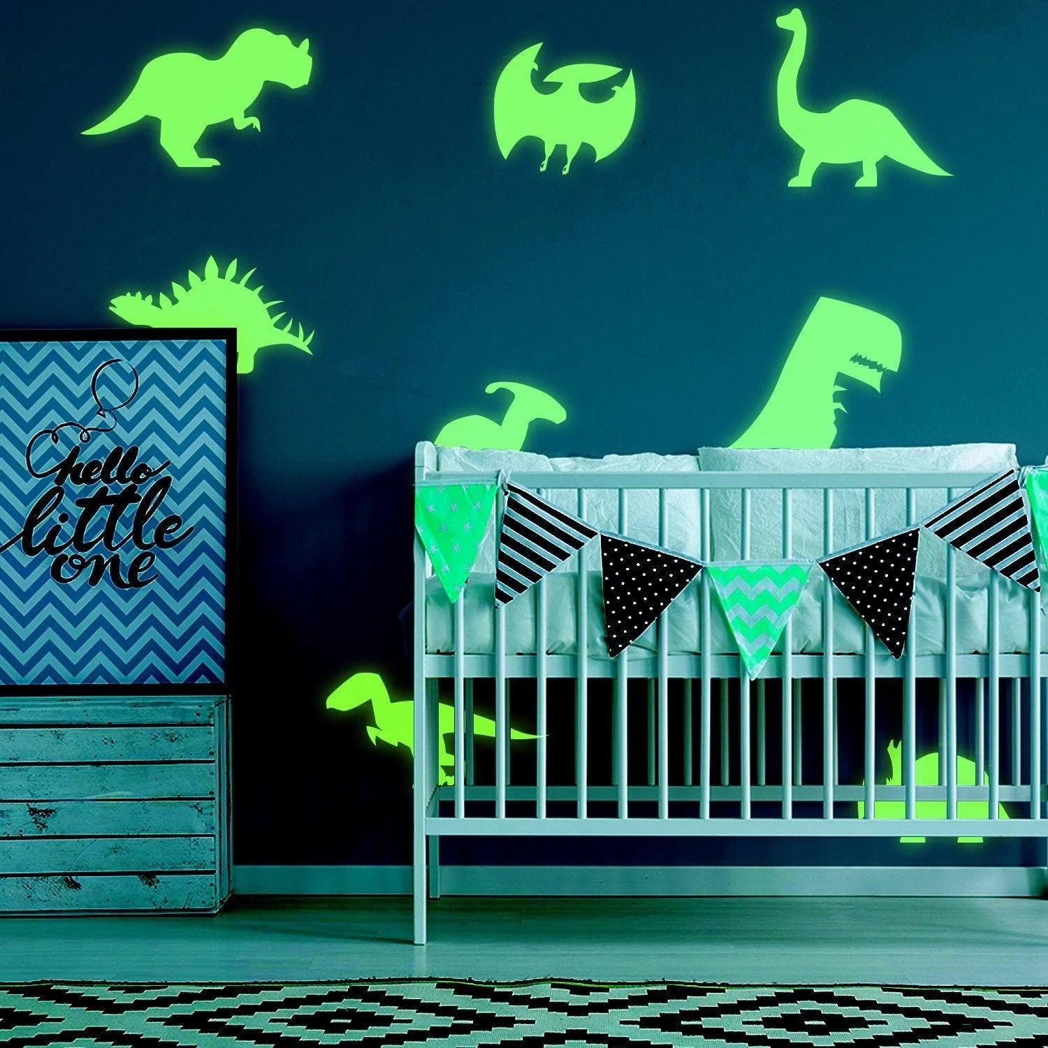 40x Glow In Dark Dinosaur Wall Room Decor Decal – Dinosaurs Art Boy Teen Kid