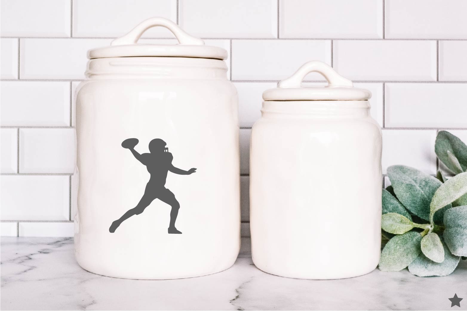 Football Player Decal Sticker School Quarterback Sports Ball Throw Team Life QB