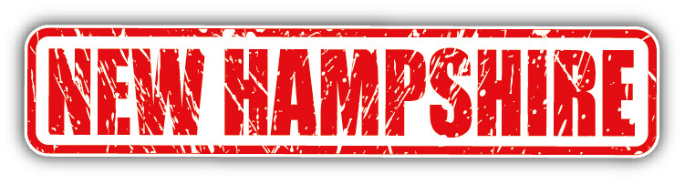 New Hampshire USA State Grunge Stamp Car Bumper Sticker Decal