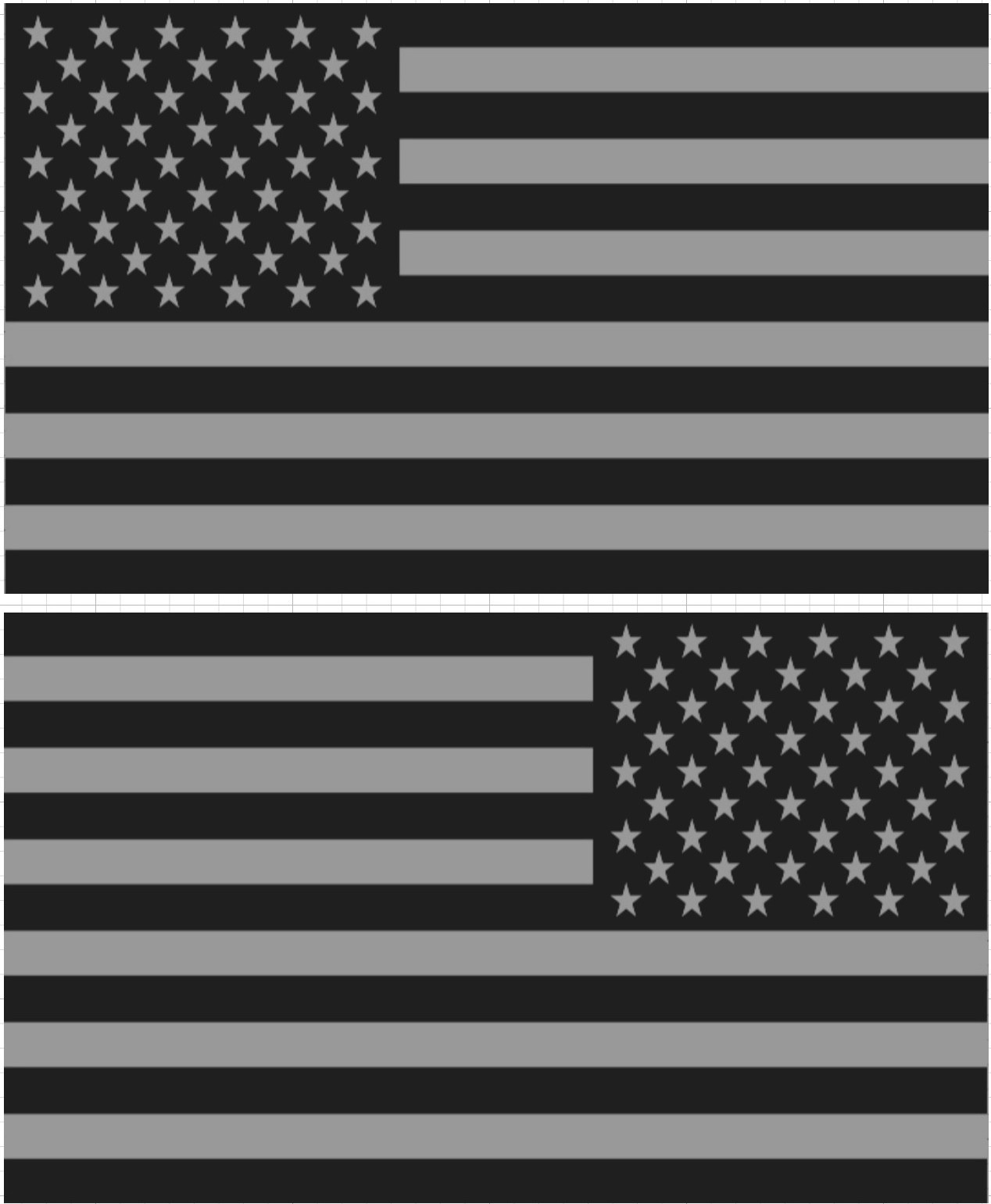 Sticker American Flag one forward and one reverse dark tint vinyl laminate USA