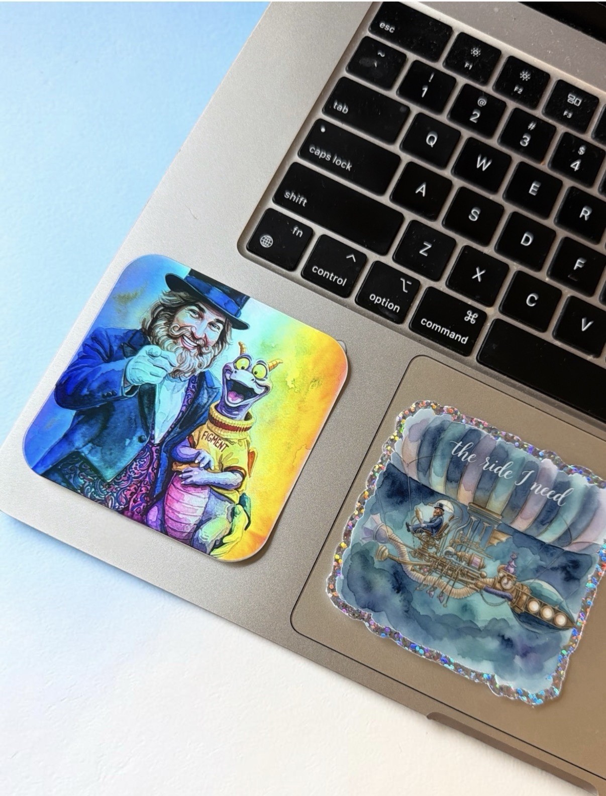 Dreamfinder Figment 3×3 Square Confetti Sticker 2 PK Charleston SC FREE SHIPPING