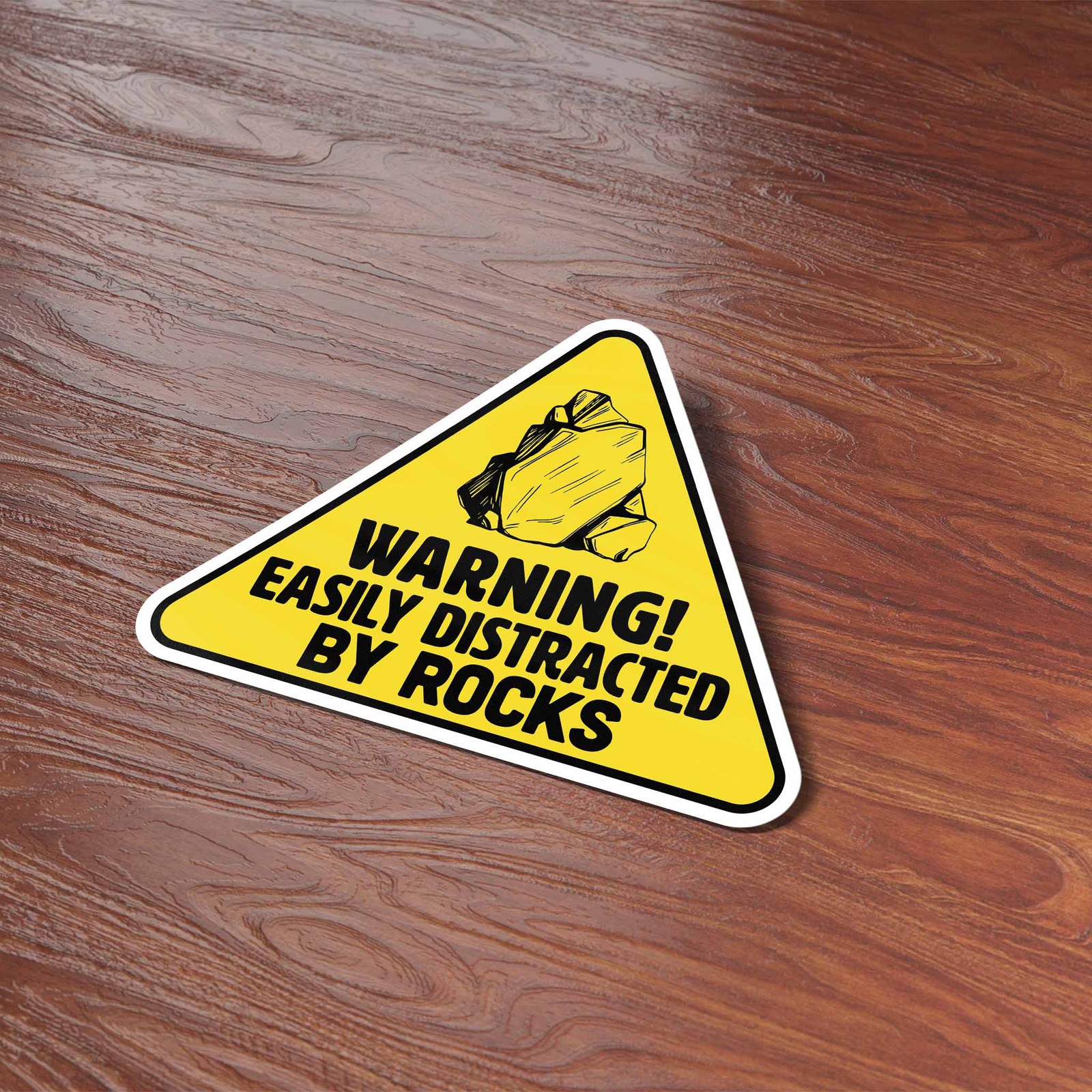 Easily Distracted by Rocks Sticker – Funny Nature Decal