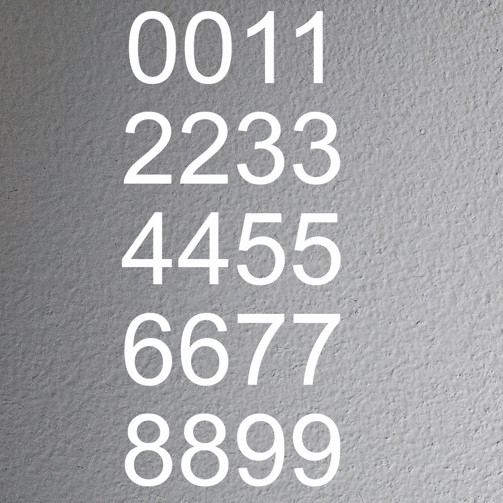 White Vinyl Custom Number Decal Sheet Mailbox Address Boat Sticker Kit