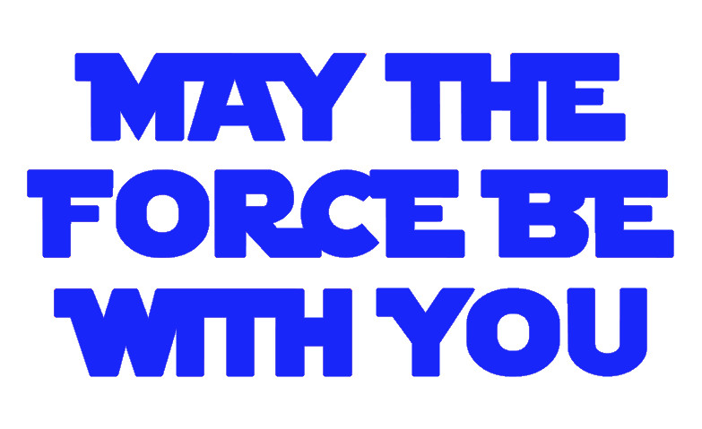 MAY THE FORCE BE WITH YOU, JEDI, STAR WARS, Decal Sticker for Car, Laptop, Cover