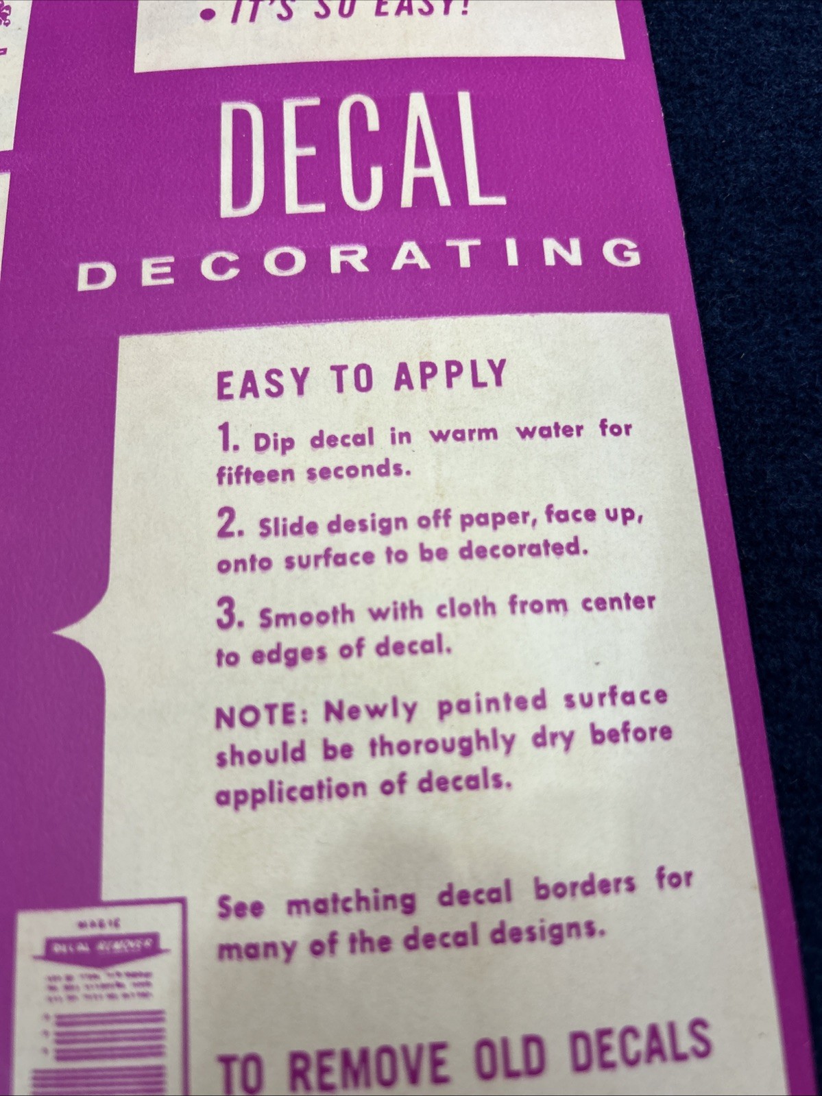 Vintage Meyercord Decorator Decals Retro Floral Dutch Folk Art 1538-D Craft