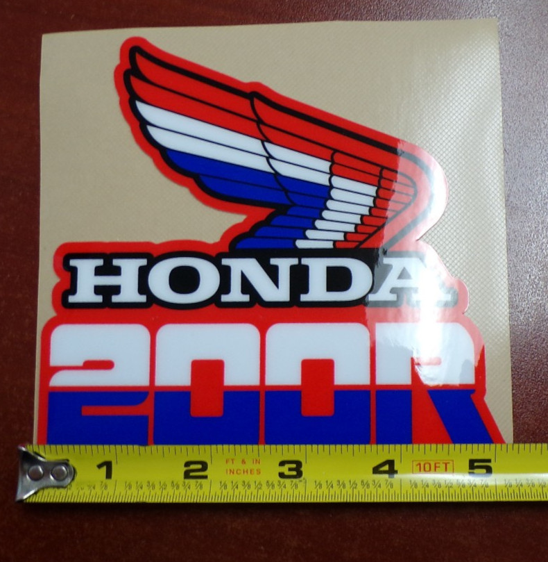 HONDA 200R FUEL TANK GASTANK DECAL FUELTANK MADE IN AMERICA USA STICKER *BLEM*