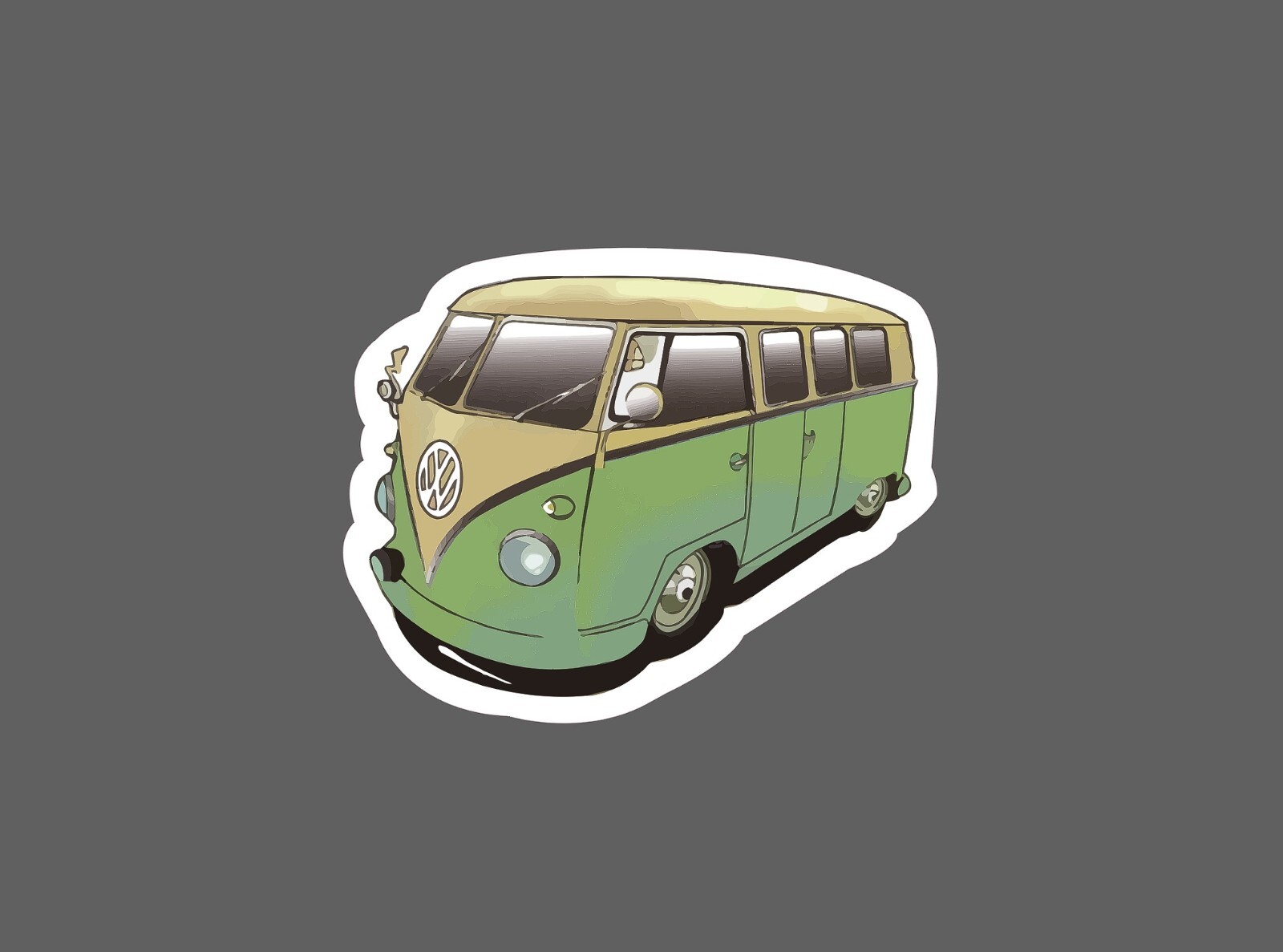 Bus Sticker Green Retro Waterproof NEW – Buy Any 4 For $1.75 EACH Storewide!