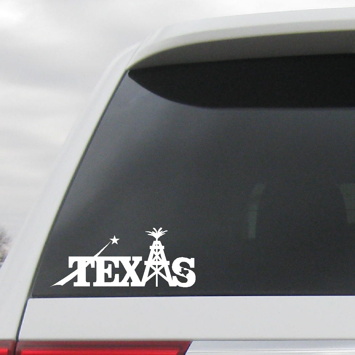 Texas Decal Oil Rig Lone Star Map Swoosh Vinyl Sticker pumping pipeline