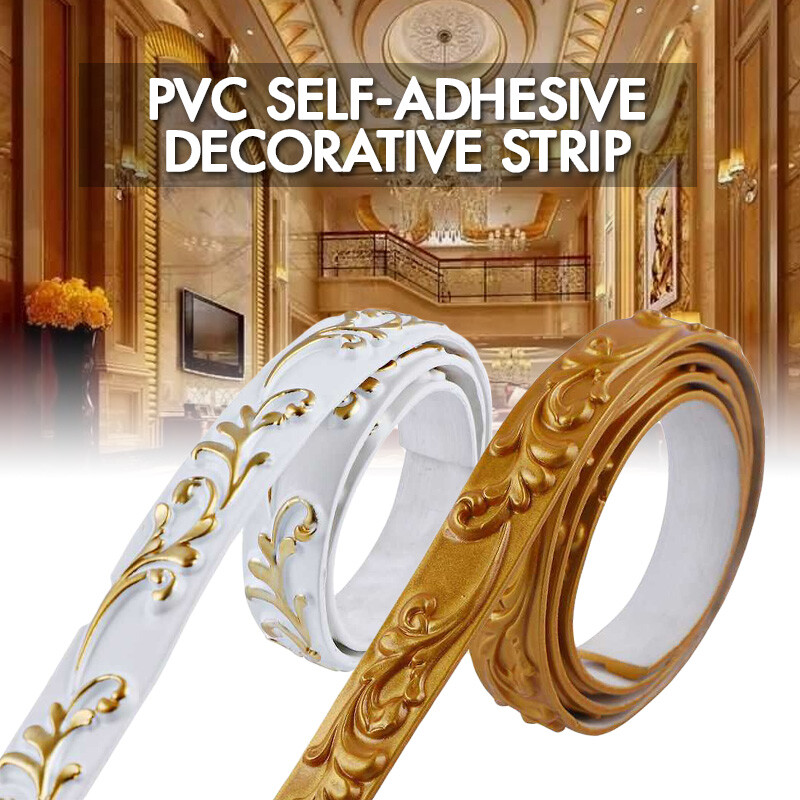 3D Self-Adhesive Decorative Baseboard Ceiling Trim Line Wall Sticker Home Decor