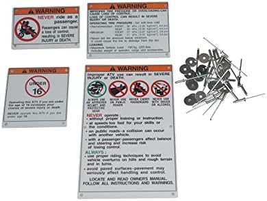 Warning Decals Compatible with ATV Models