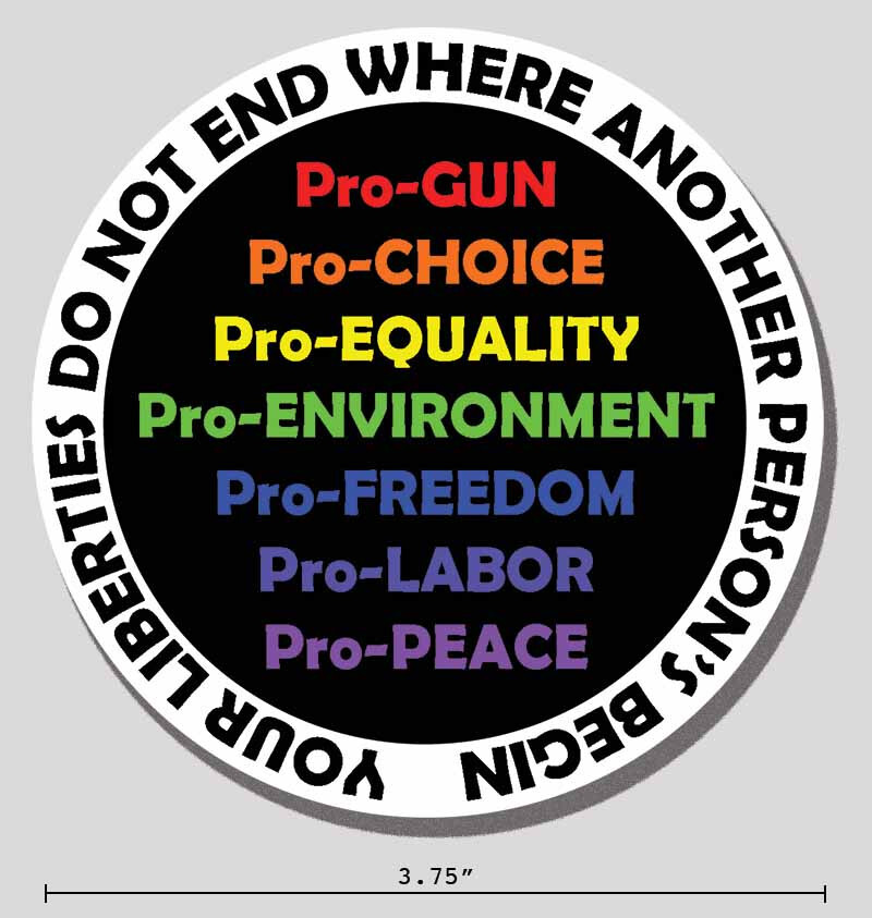 Your Liberties Sticker Civil Liberty Freedom Equality 3.75" Vinyl Decal