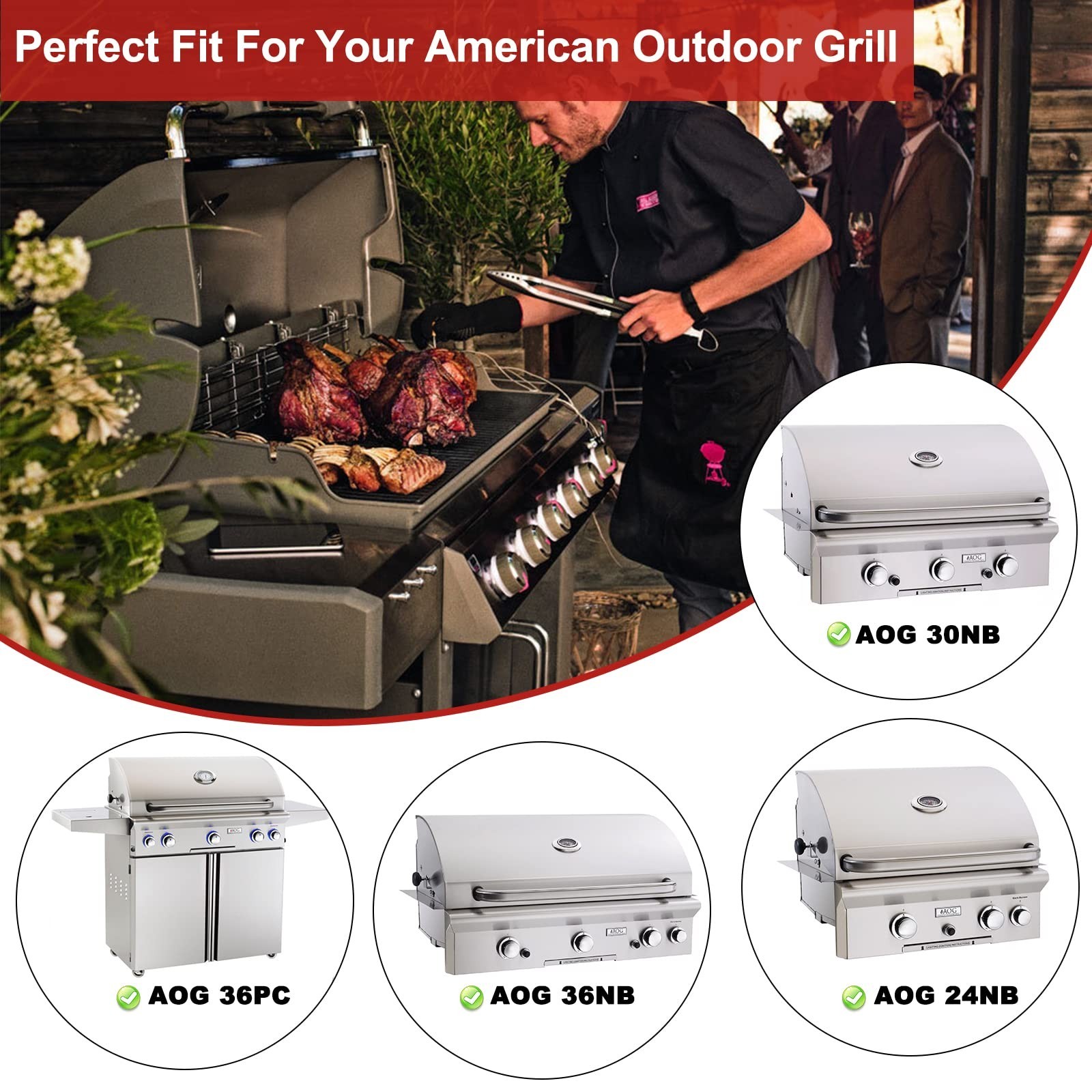 American Outdoor Grill Burner Replacement for 30NB, 24NB, 36NB, 36PC, AOG 36"…