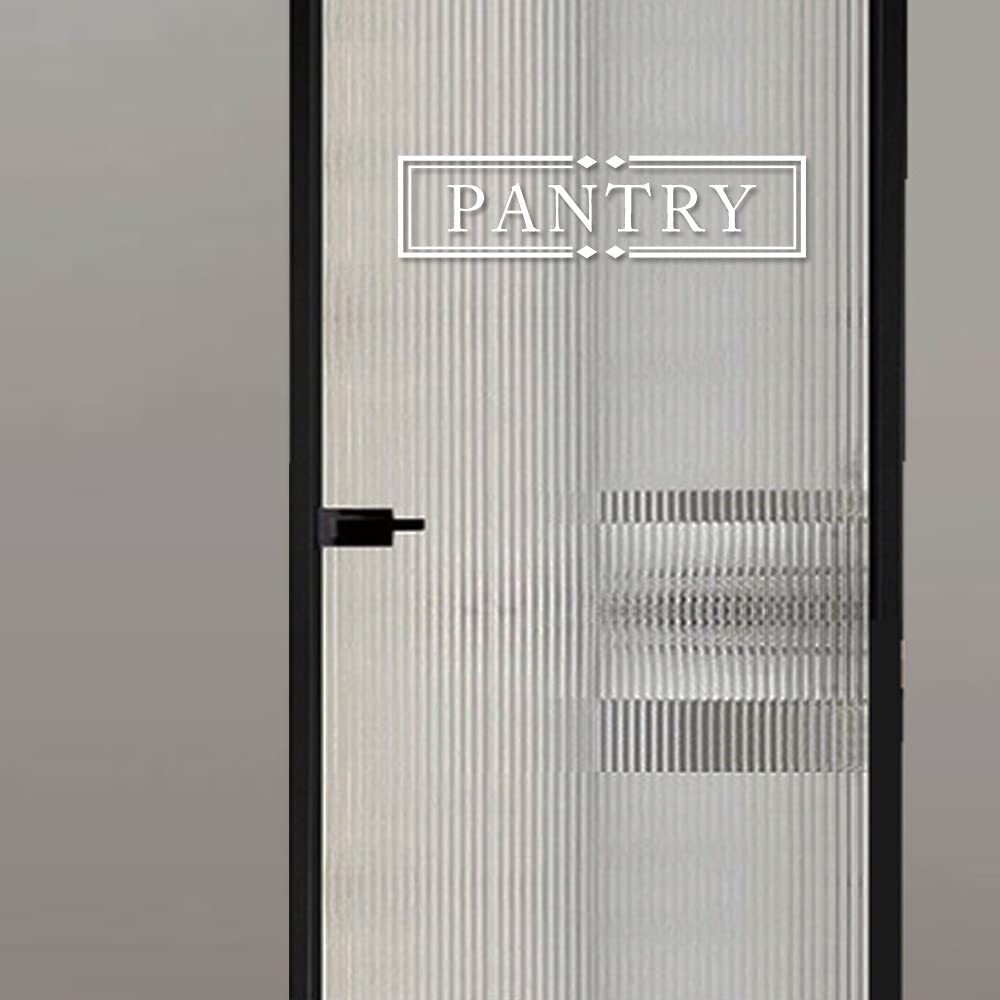 Pantry Decal Room Vinyl Sign Door Wall Stickers 15.5×4, White