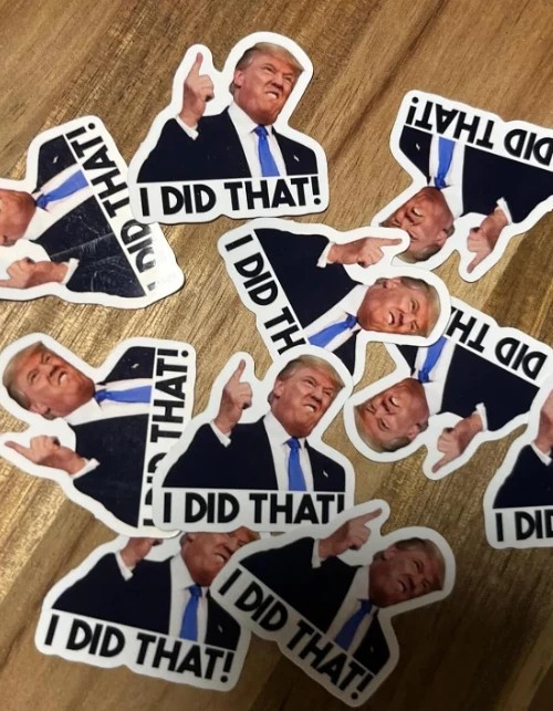 100 PCS Trump I Did That Stickers – Funny Gas Pump Vinyl Decals Waterproof Pack