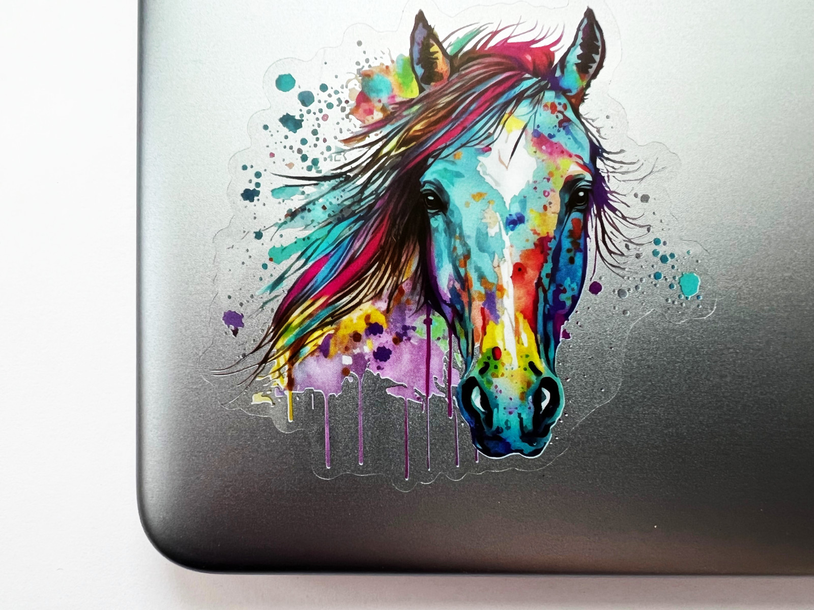 Colorful Horse Face 3 Inch Transparent Sticker Horse Girl Farm Life Decal