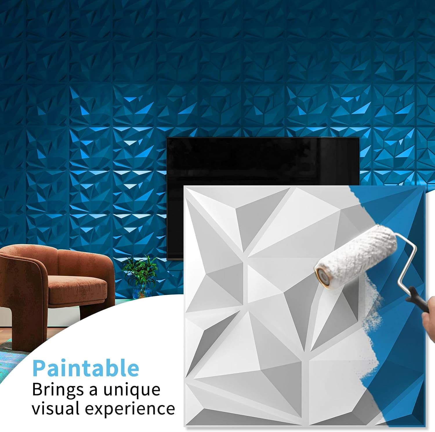 20 Pack Decorative 3D Wall Panels for Interior Wall Decor Living Room, 11.8"X11.