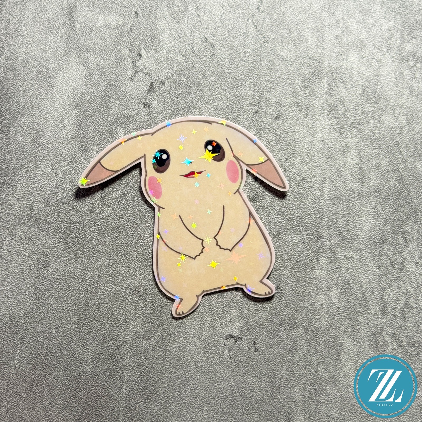 Peakychu Pikachu Sticker, Holographic Pokémon Pokopia Decal