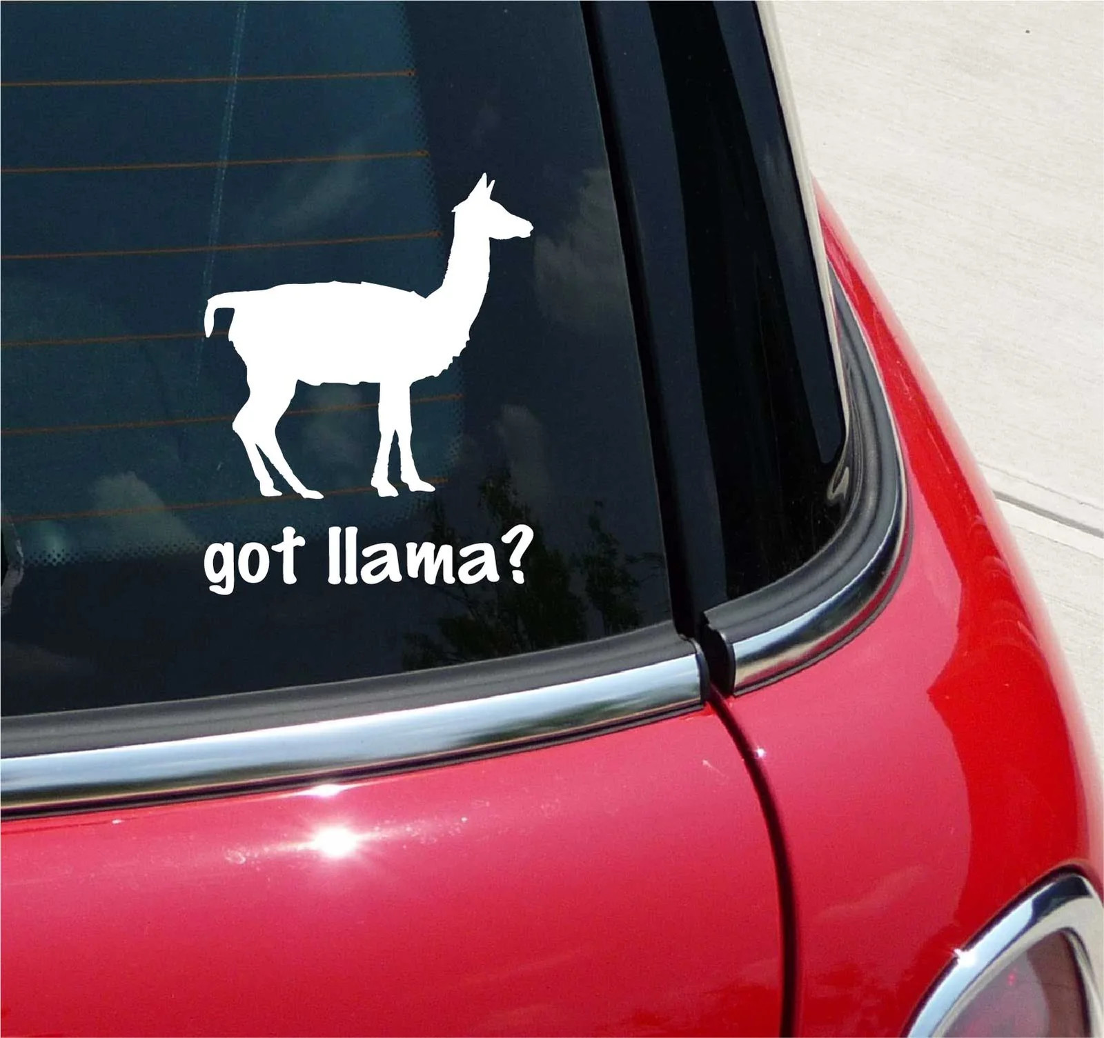 GOT LLAMA? FARM GRAPHIC DECAL STICKER ART CAR WALL DECOR