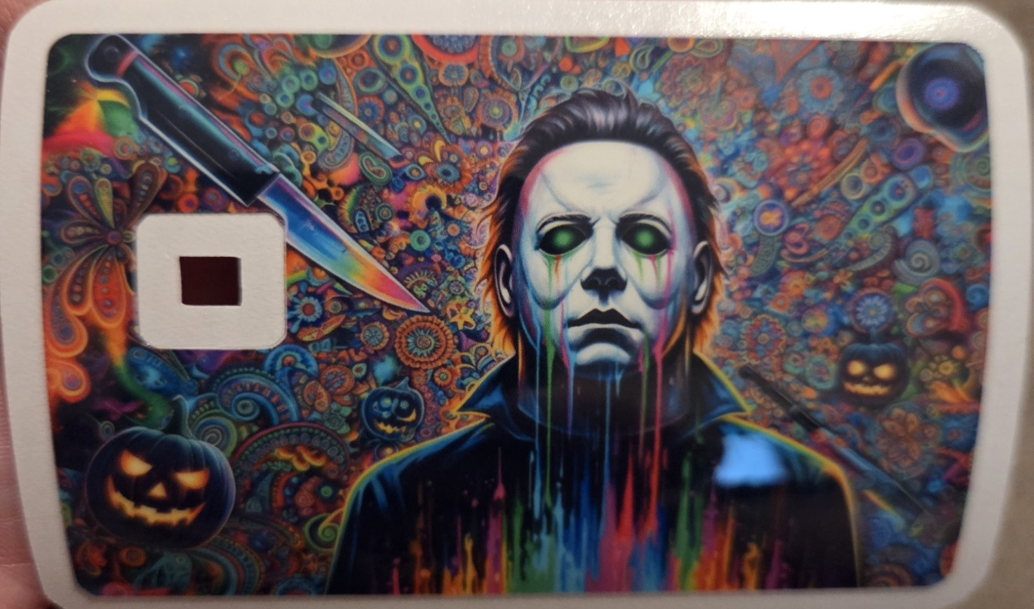 Michael Myers Psychedelic ATM Debit Credit Sticker Skin Halloween Horror Movies