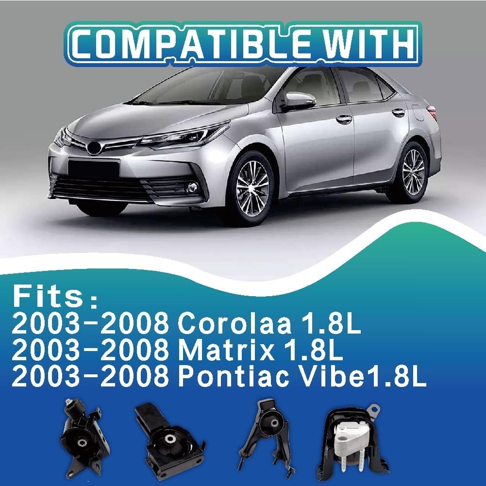 Kits de montaje de transmisión motor para Toyota Corolla 1.8L 2003-2008