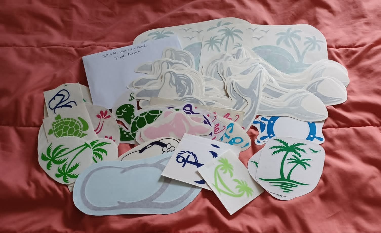 Vinyl Decals Assorted Mixed Lot Various Sizes and Themes 341 pieces