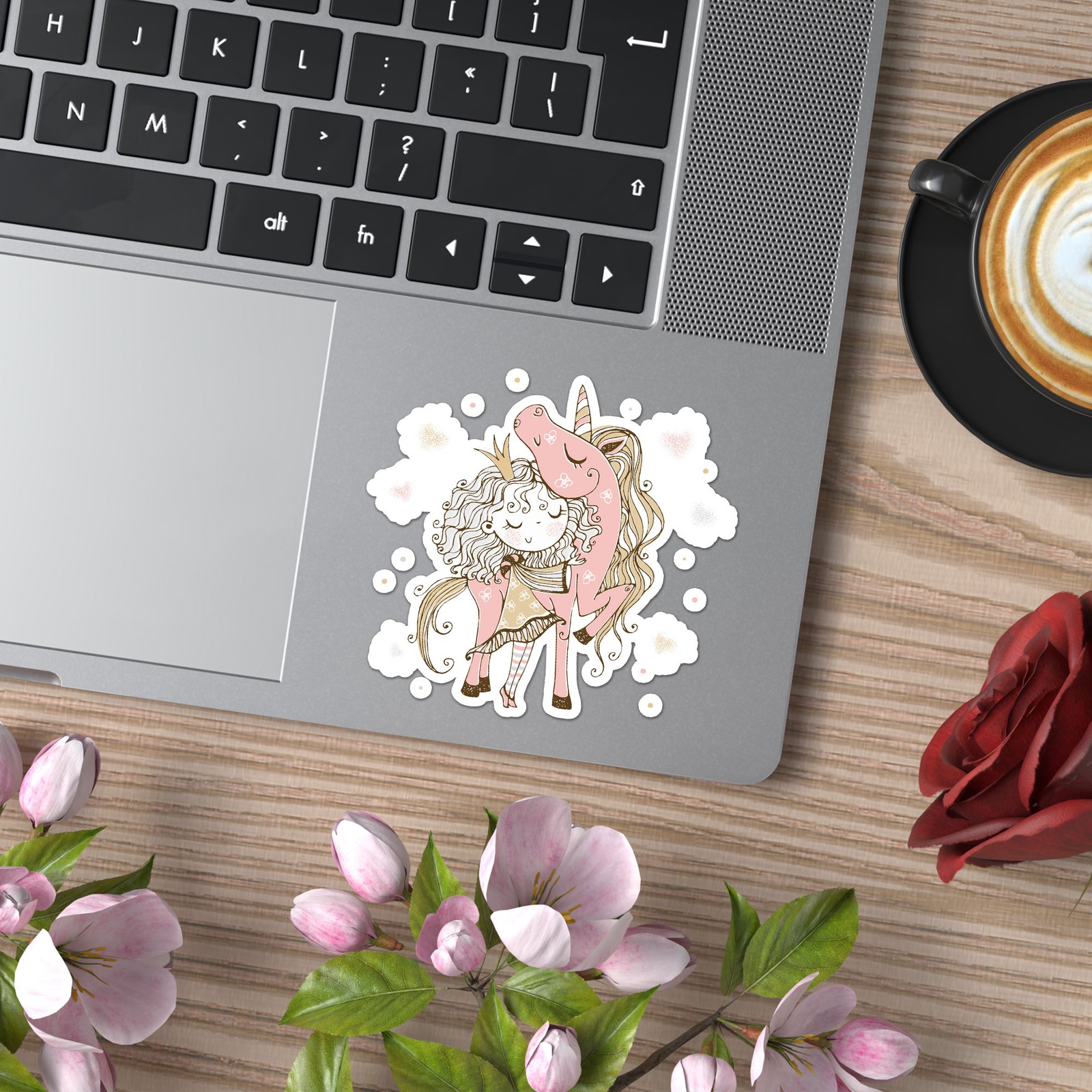 Pink Unicorn Girl – Vinyl Decal Sticker – Car Window Laptop – ebn12678
