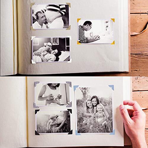 15 Sheets Photo Mounting Corners, Self Adhesive Paper Picture Sticker for DIY