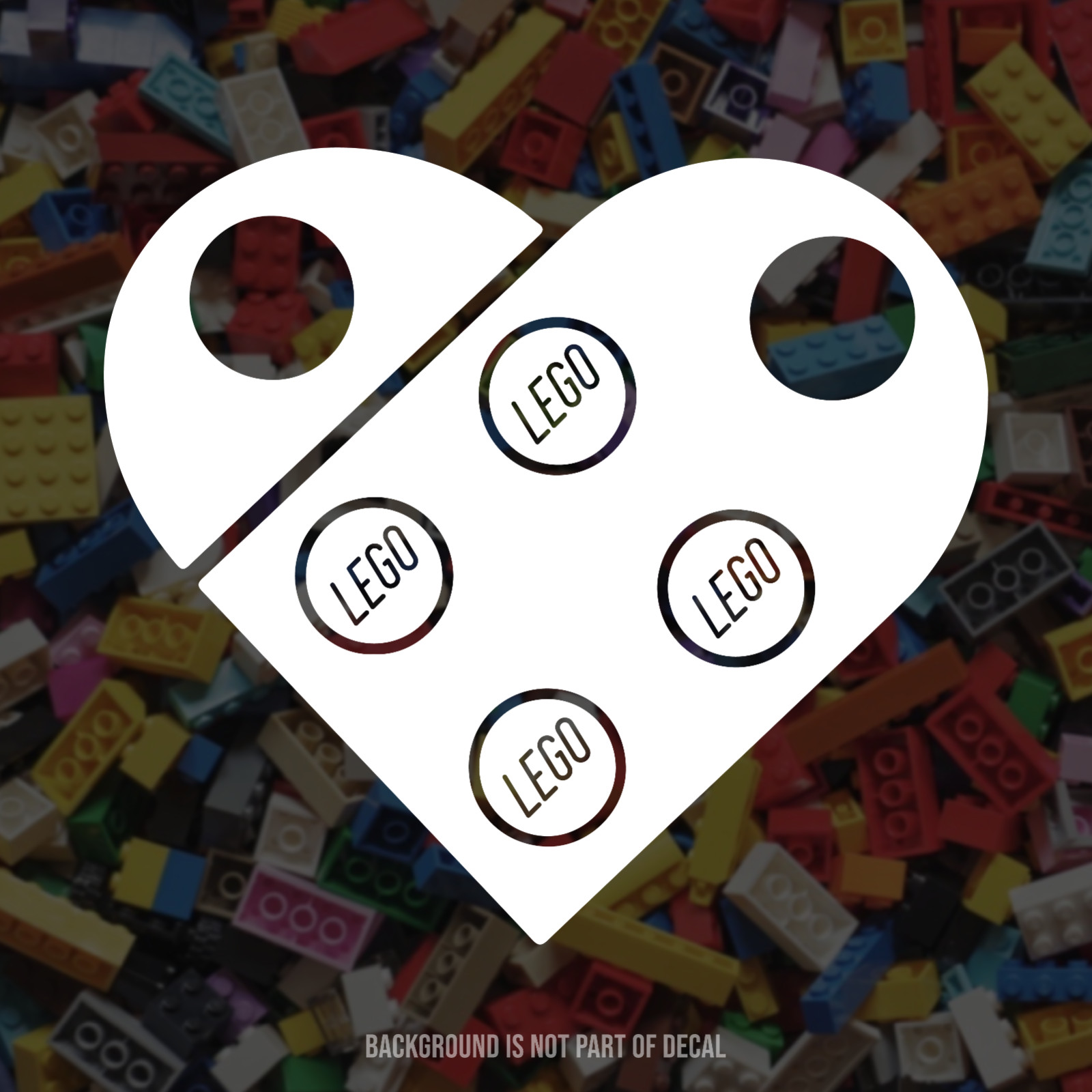 Lego Brick Heart – Love Lego Vinyl Decal Sticker