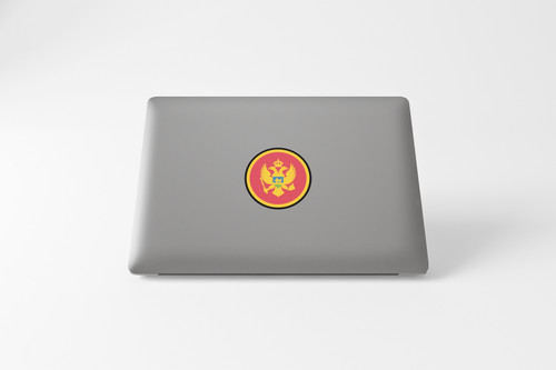 Montenegro Flag Circle Sticker Decal