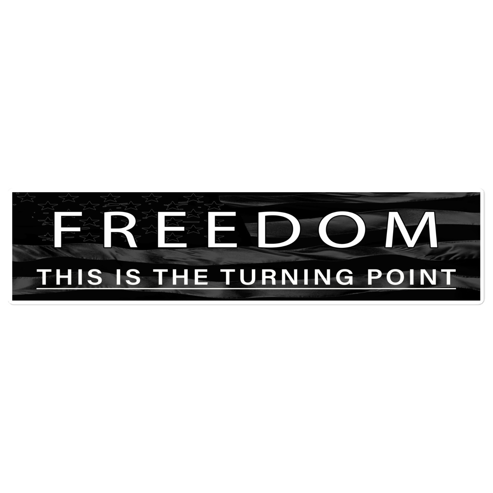 FREEDOM This Is The Turning Point Charlie Kirk – Large Bumper sticker