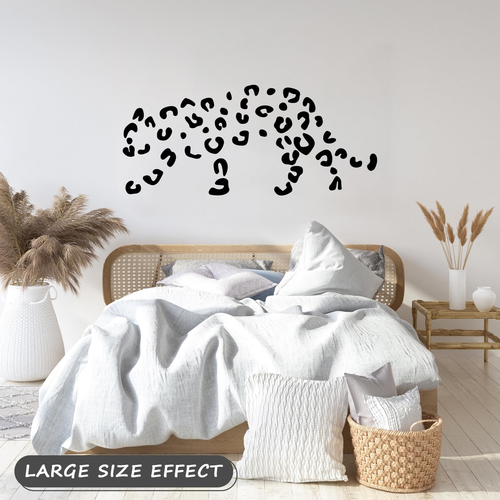 2PCS Leopard Print Cup Stickers – 7.9" X 5.7" and Leopard Wall Decal – 19.3" …