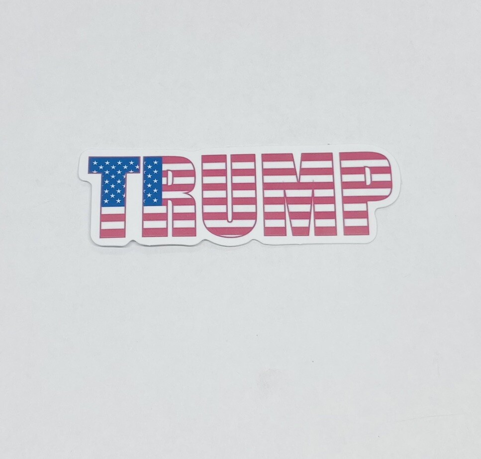 Trump Flag Sticker USA America Stars Art Decal Vinyl Souvenir Tc6