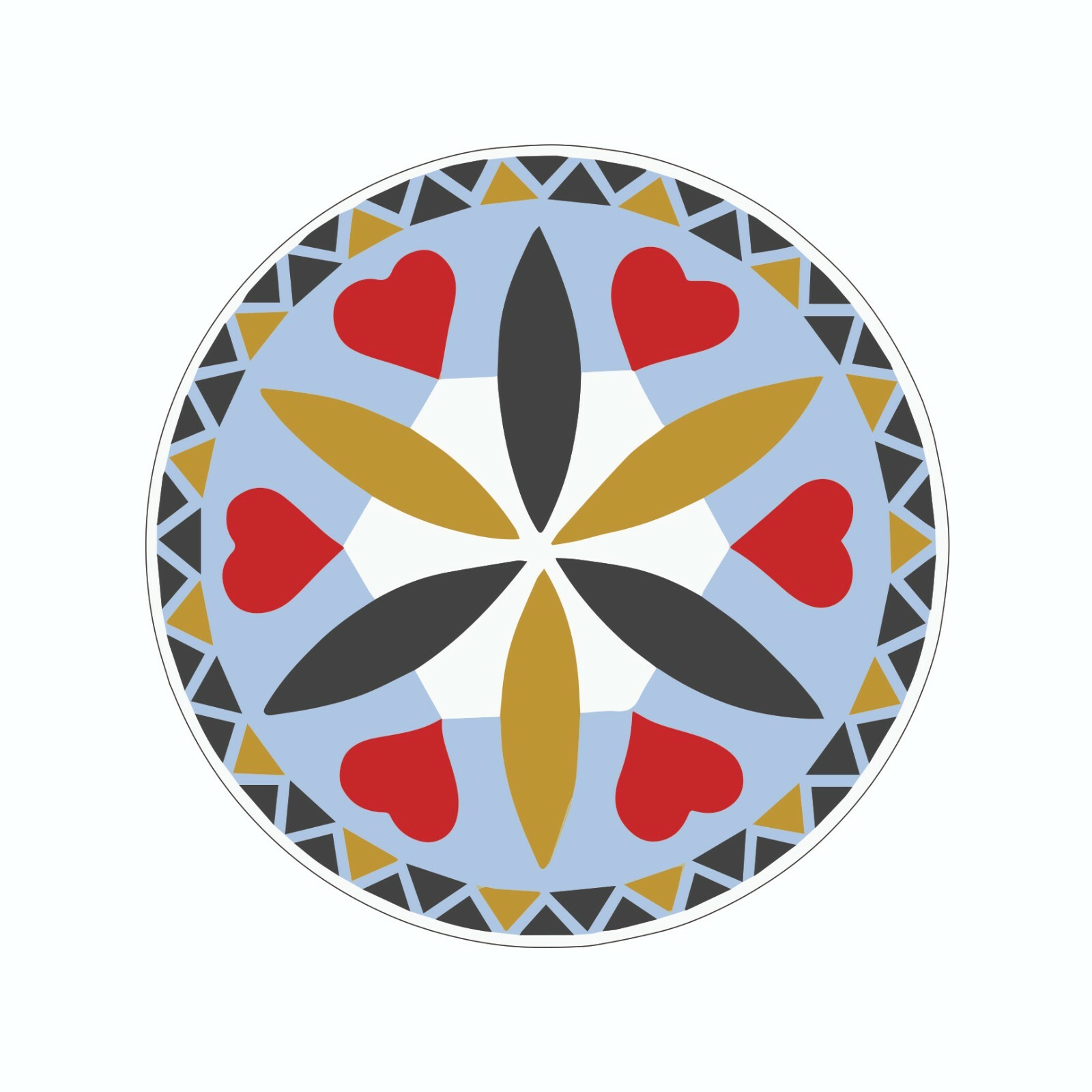 Pennsylvania Dutch Hex Sign – Design 11 – Wall Decal – Indoor or Outdoor Use
