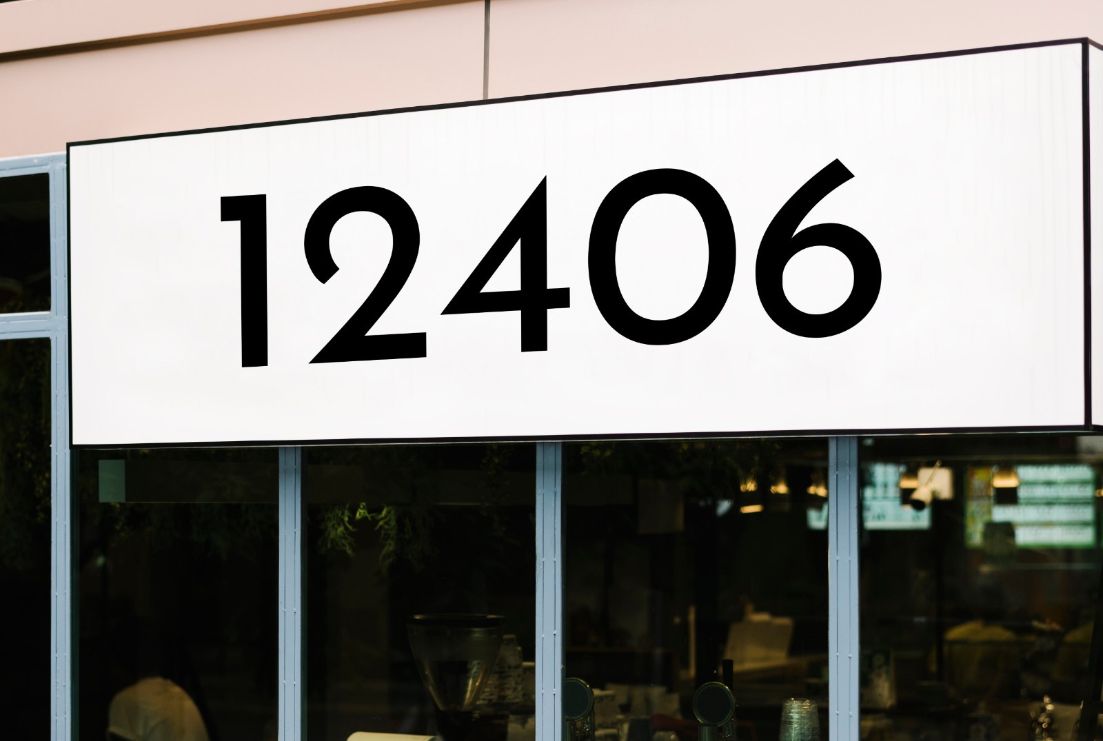 Josefin Sans Mid Century Modern Storefront Numbers Vinyl Sticker Decal Retro