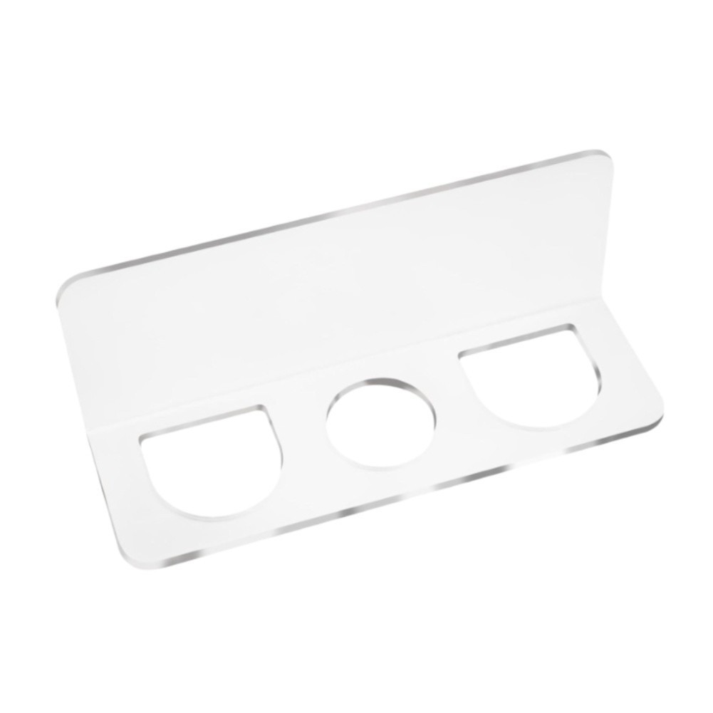Acrylic Hair Brush Holder 2 Pack Wall Mounted Organizer with Three Open Slots