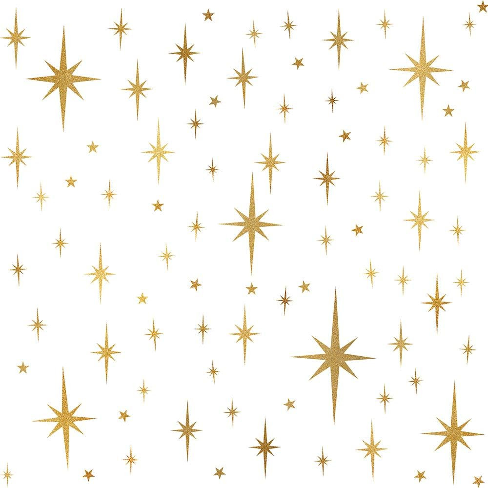 Star Wall Stickers Girls Room Decals Retro Starburst -Vintage Gold
