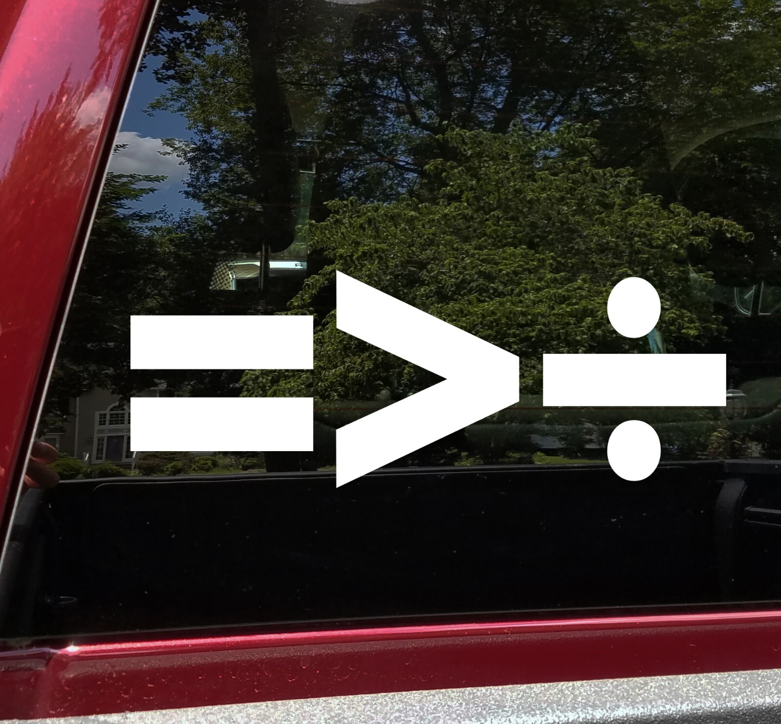 Equal is Greater Than Divided Vinyl Decal = ÷ Peace | Die Cut Sticker