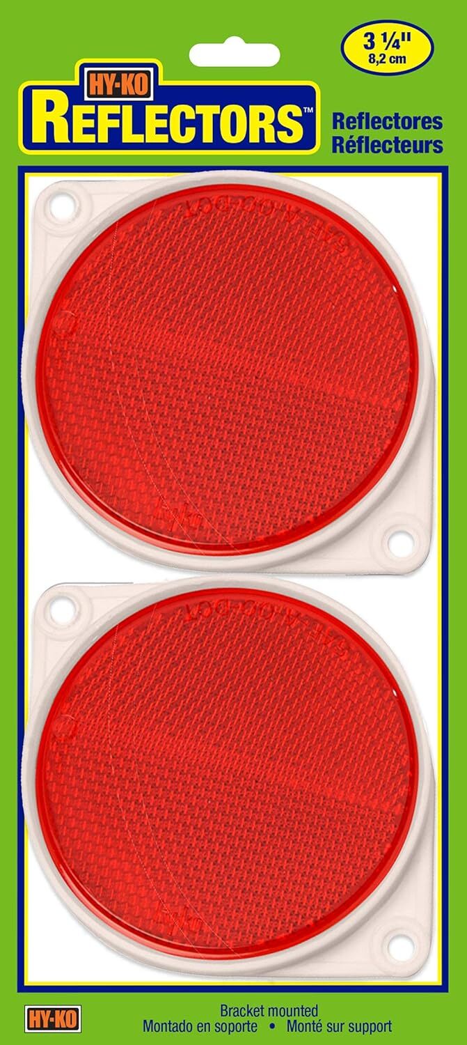 Cdrf-3r Reflector De Clavo De 3 1/4 De Diametro, Rojo, 0.5 Onzas (Paquete De