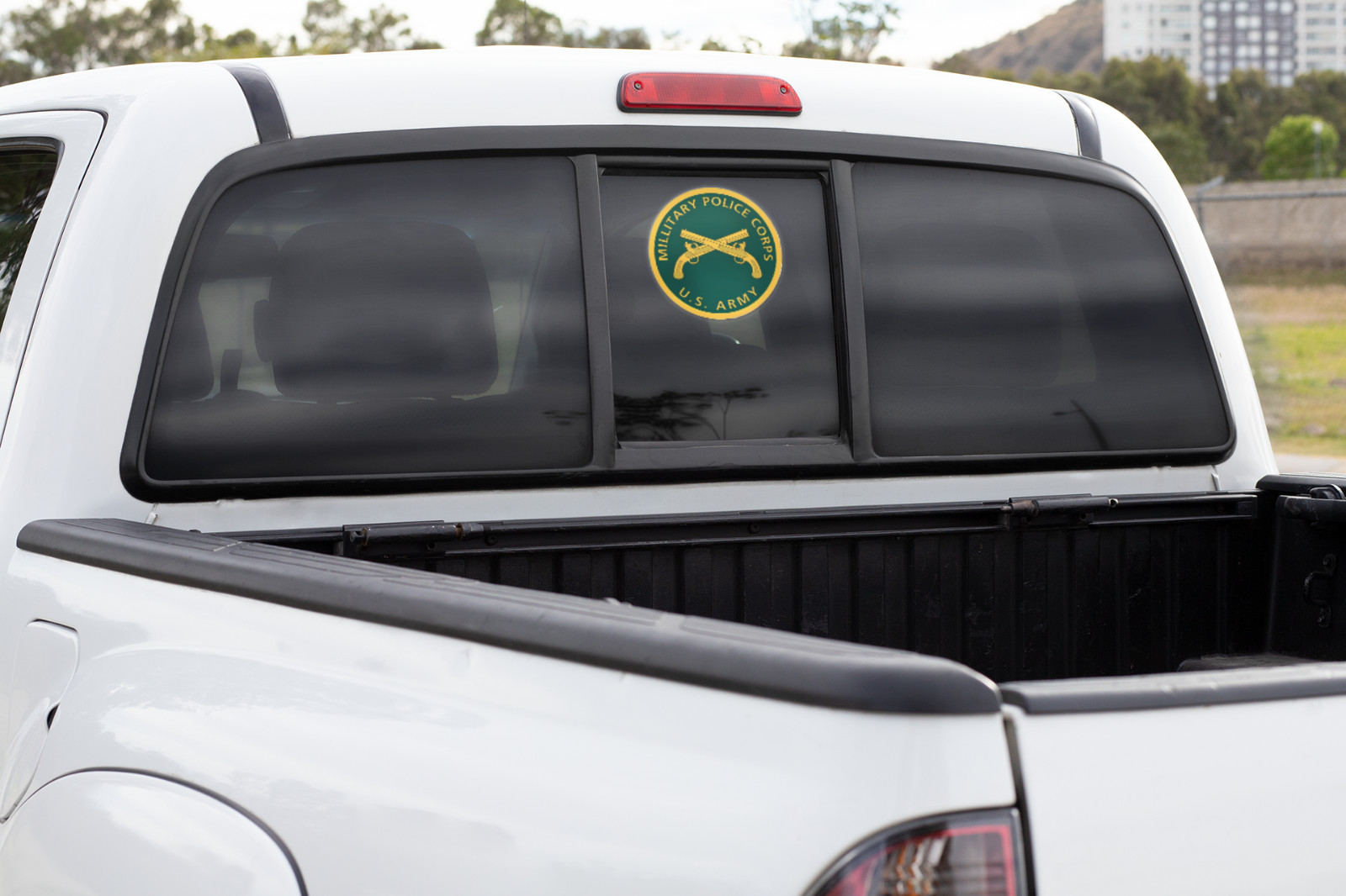 STICKER US Army MP military police vinyl laminated green gold trump new USA