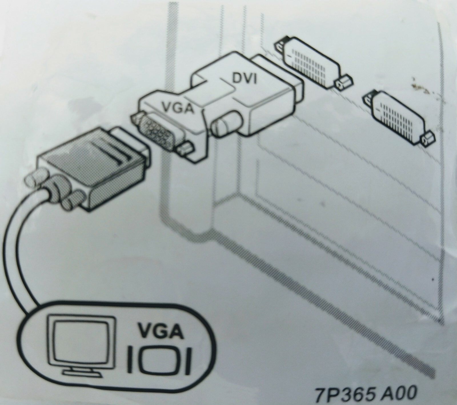 2Pack: NEW Dell 0J461 DVI-A Single Link Male to PC VGA DSUB Female Video Adapter