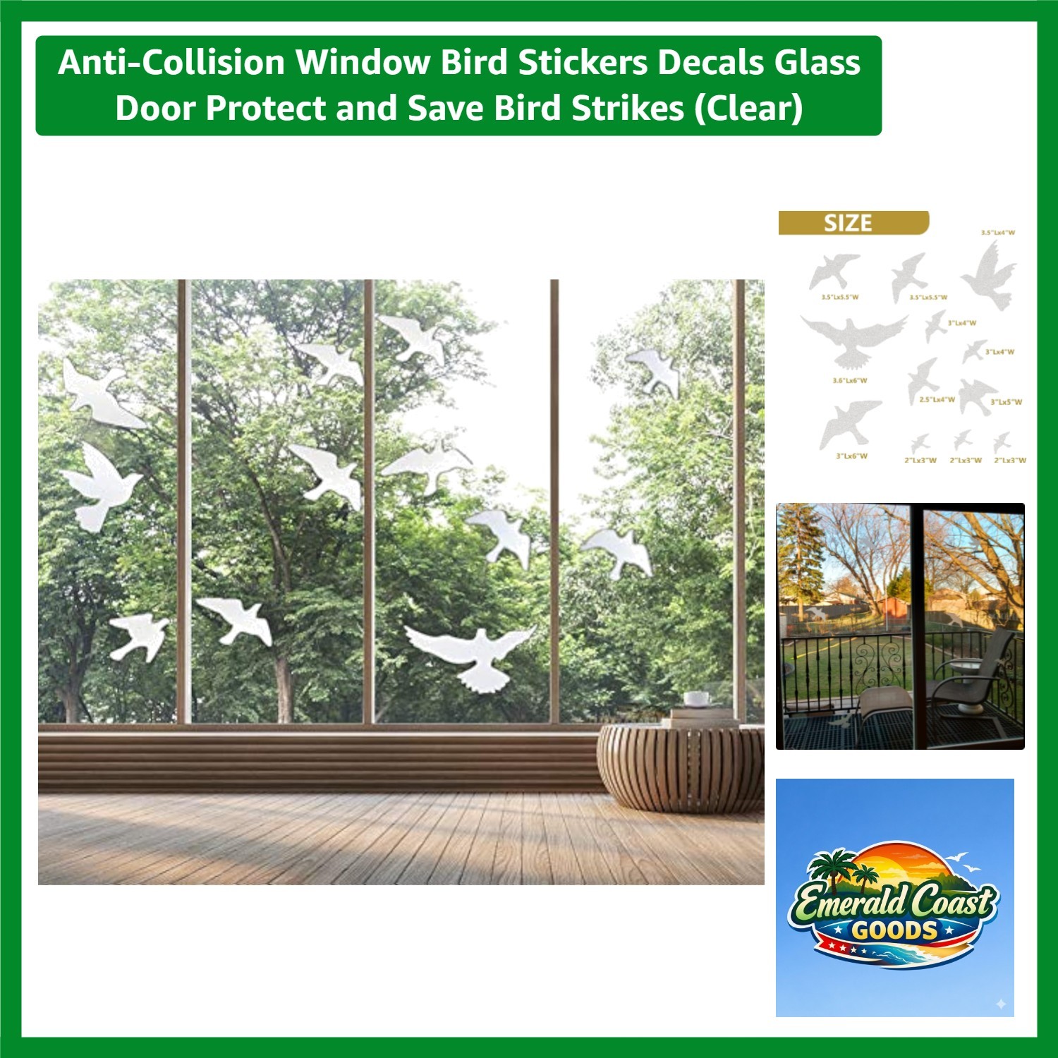 Easy Install Reflective Bird Window Stickers – Protect Your Feathered Friends