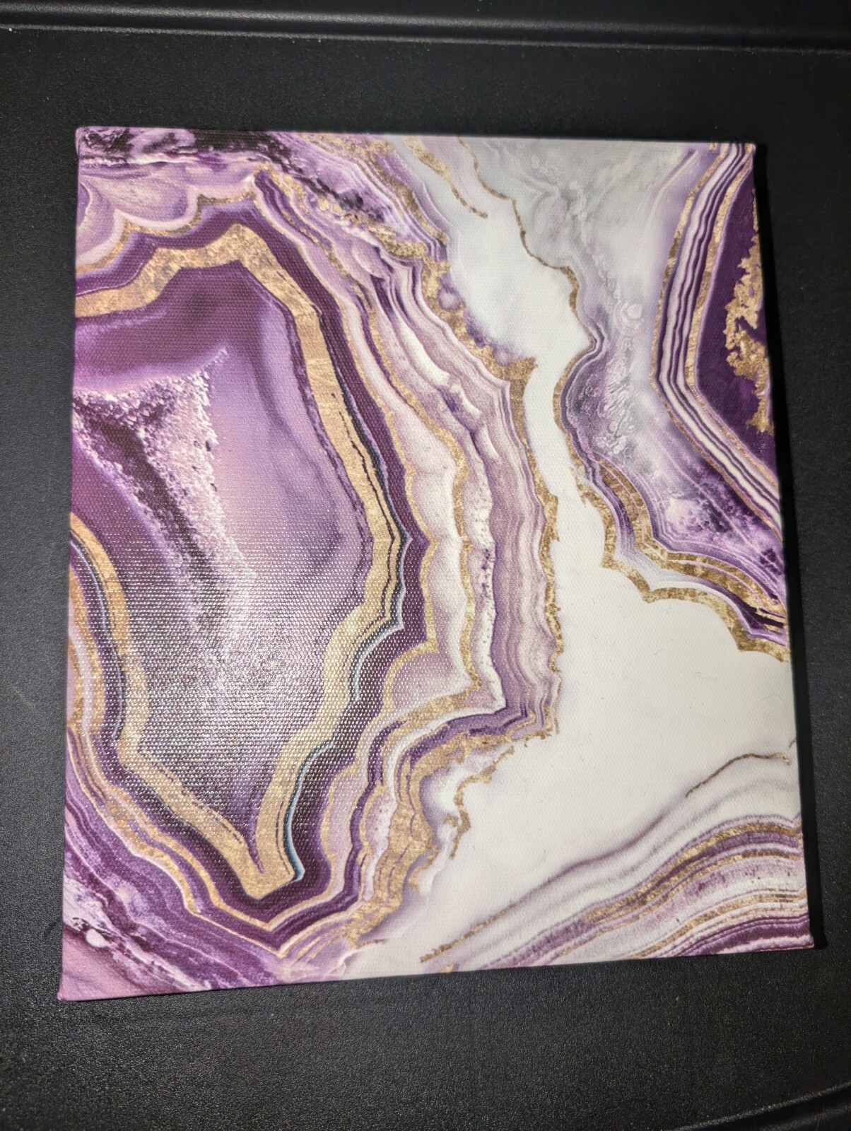 Purple Gold And White Wall Decor 3pk
