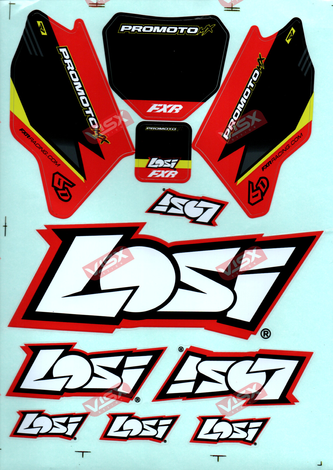 LOSI PROMX PROMOTO Decal KIT RC MOTO Dirt Bike Car Decal Auto Sticker Vehicle
