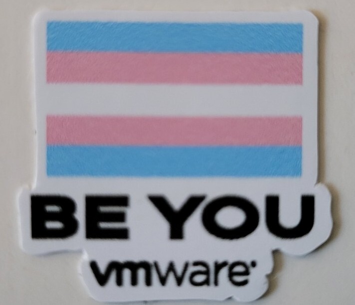 VMware Be You Pride Rainbow Sticker Decal Vinyl NEW 1×1 TRANS Transsexual