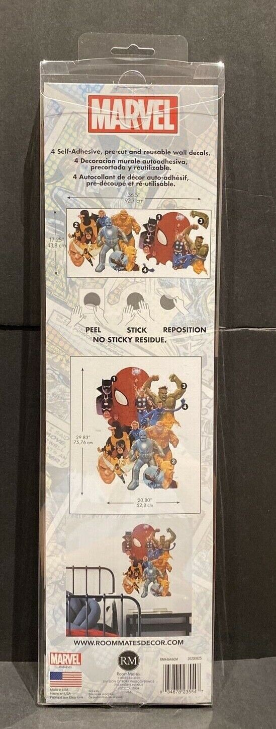 New Avengers Classic Peel & Stick Giant Wall Decals Marvel Stickers RMK4648GM