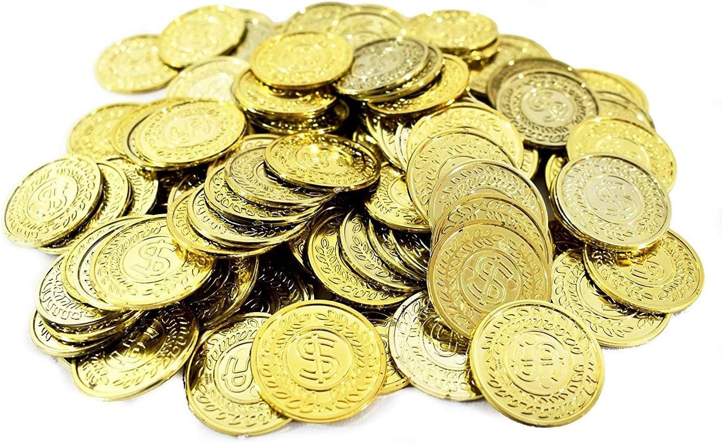 TCOTBE Pirate Gold Coins Plastic Set of 100,Play Treasure for…