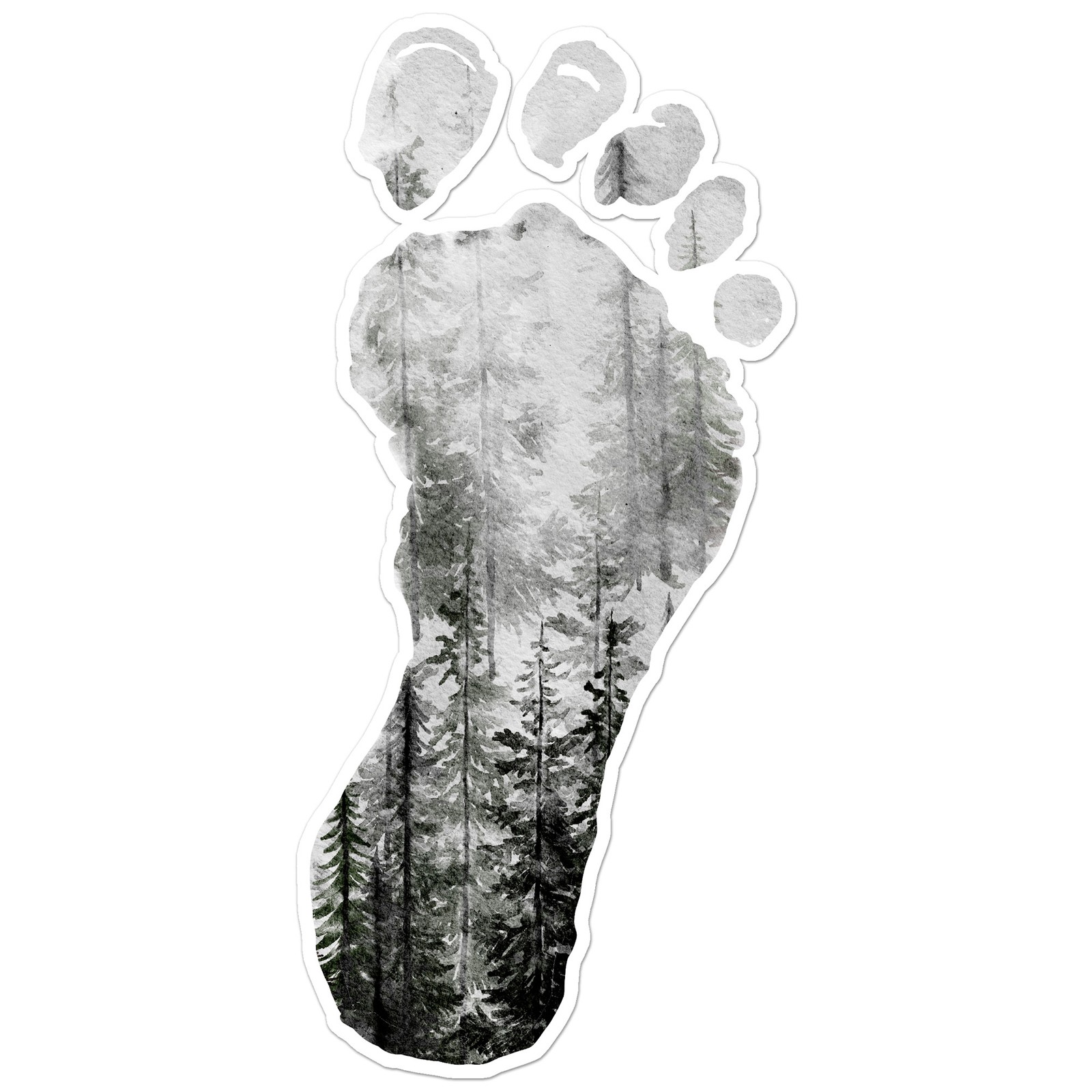 Footprint Bigfoot – Vinyl Decal Sticker – Car Window Laptop – ebn9217