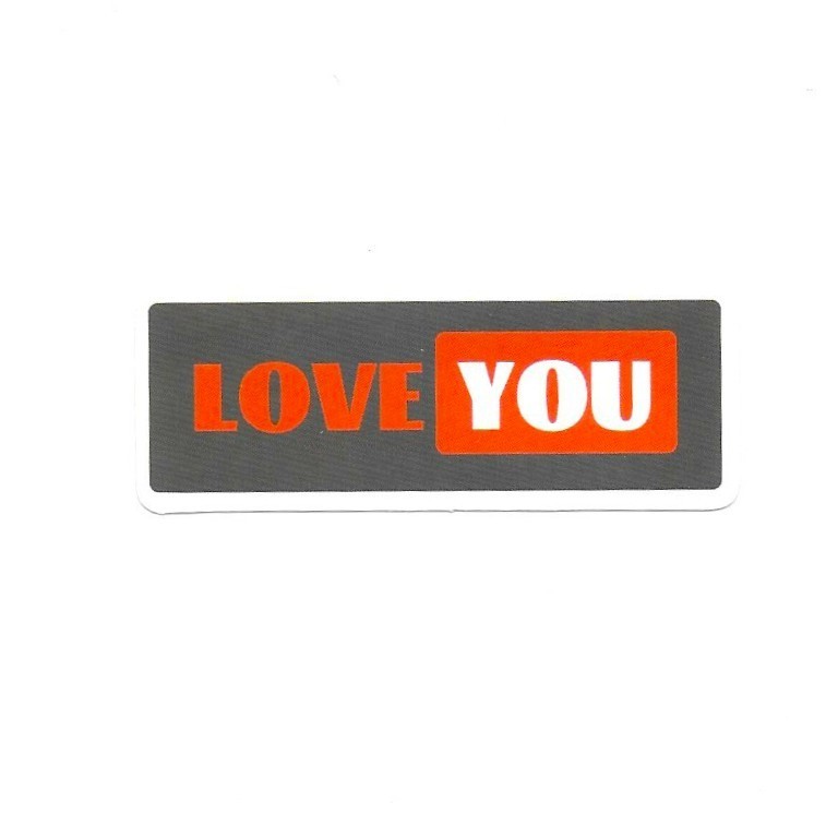 Love You Vinyl Sticker Funny Adult Website Logo Parody Novelty Joke Gift