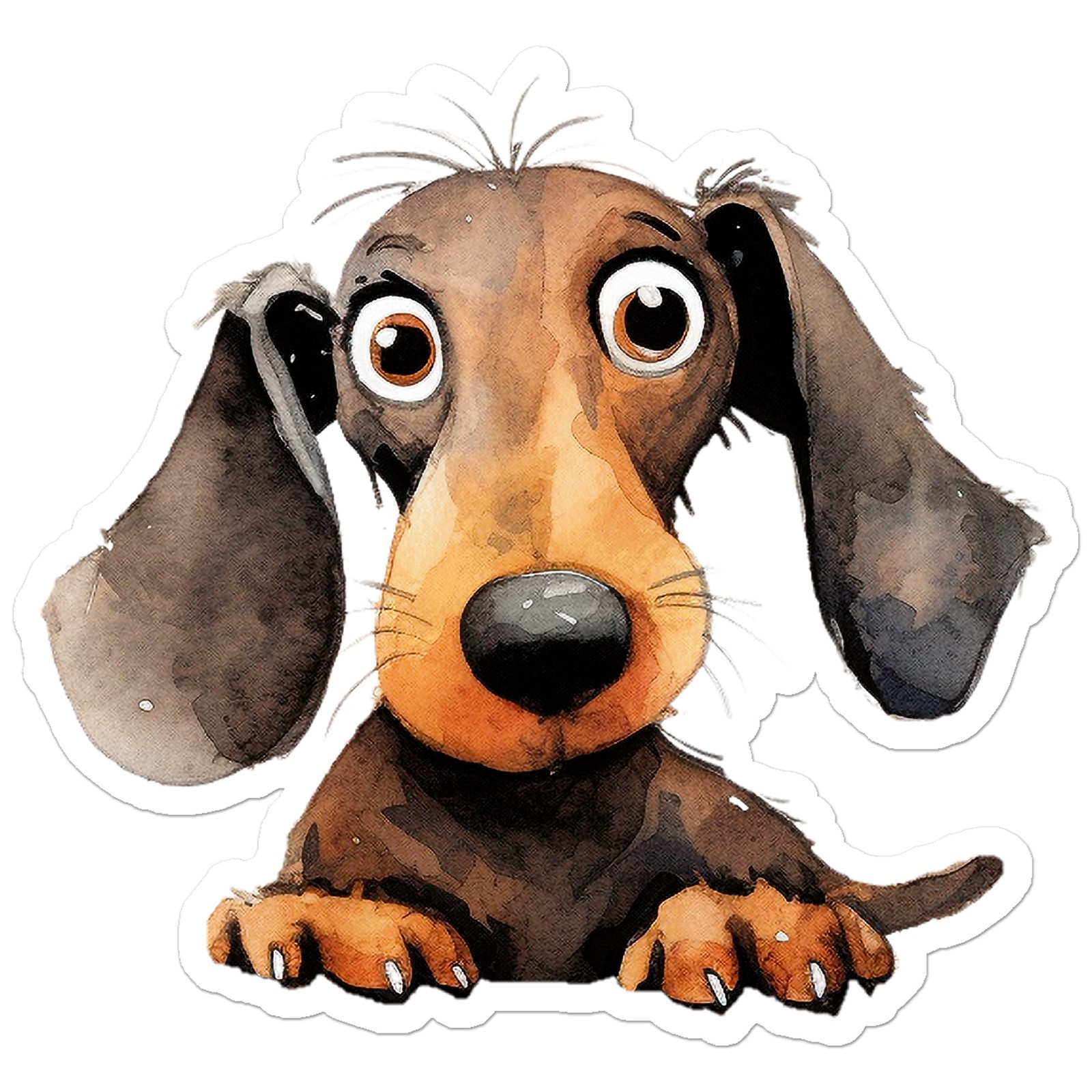 Cute Dachshund Dog – Vinyl Decal Sticker – Car Window Laptop – ebn12426